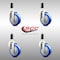 Service Caster 4 Inch 316SS Blue Polyurethane Swivel 1-1/8 Inch Expanding Stem Caster Set SCC SCC-SS316EX20S414-PPUB-BLUE-118-4 - alternate 4